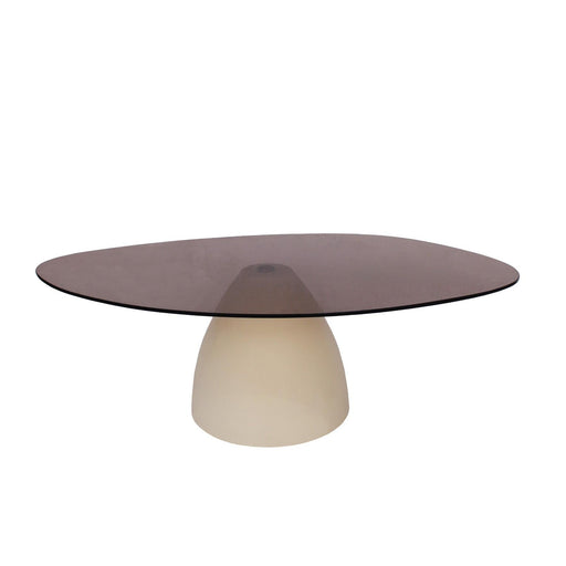 Brix Salontafel Glas Crème wit 65x110 cm-Salontafels-Livingfurn