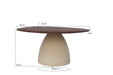 Brix Salontafel Mangohout Crème wit 76 cm-Salontafels-Livingfurn