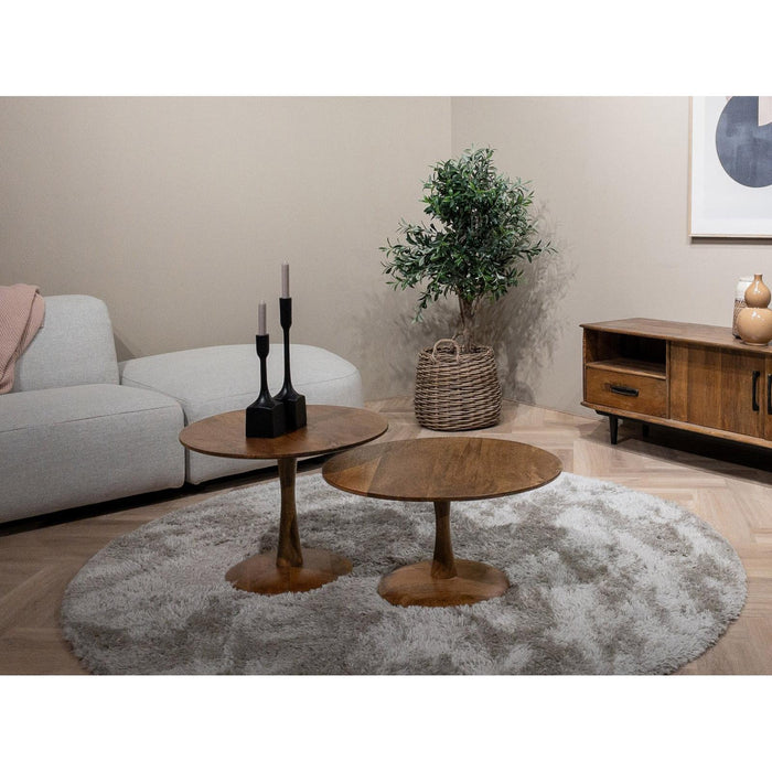 Brix Salontafel Mangohout Naturel hout 50 cm-Salontafels-Livingfurn