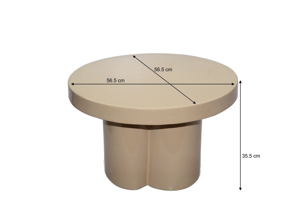 Brix Salontafel Metaal Beige 56 cm-Salontafels-Livingfurn