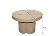 Brix Salontafel Metaal Beige 56 cm-Salontafels-Livingfurn