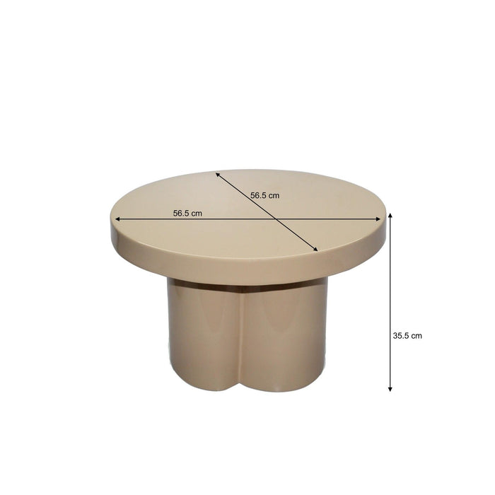 Brix Salontafel Metaal Beige 56 cm-Salontafels-Livingfurn