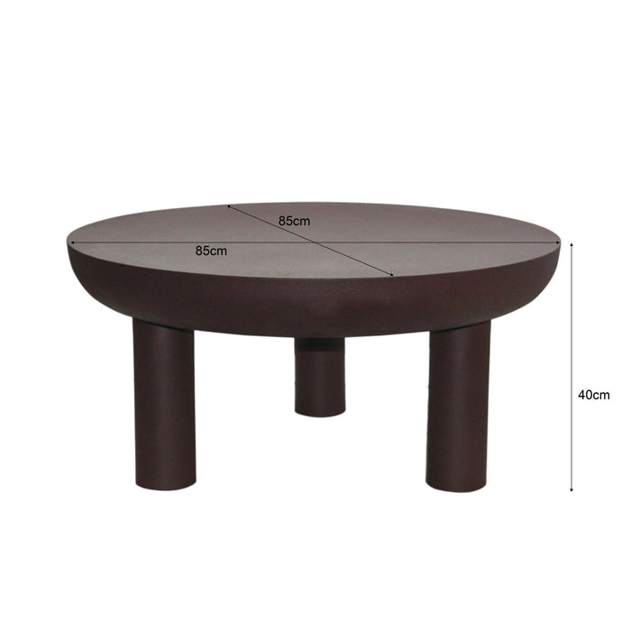 Brix Salontafel Metaal Bruin 85 cm-Salontafels-Livingfurn