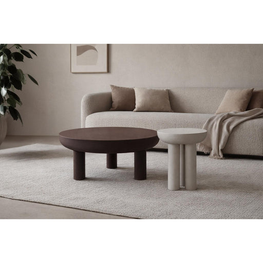 Brix Salontafel Metaal Wit 43 cm 43x43x45 cm-Salontafels-Livingfurn
