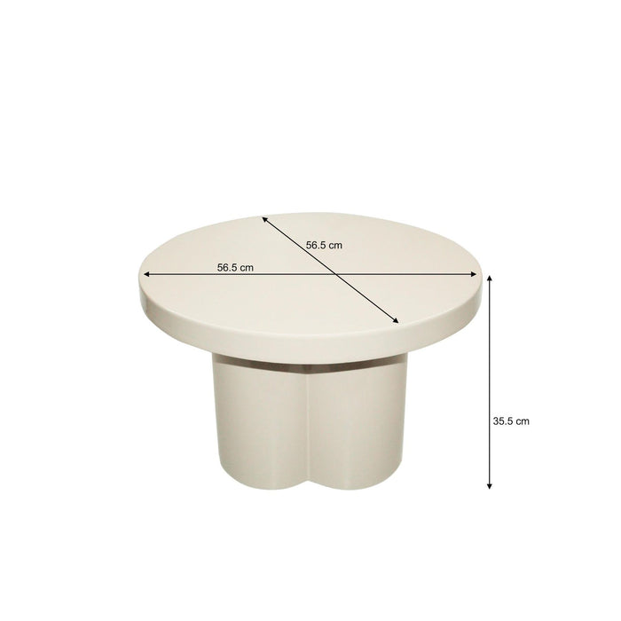 Brix Salontafel Metaal Wit 56 cm-Salontafels-Livingfurn