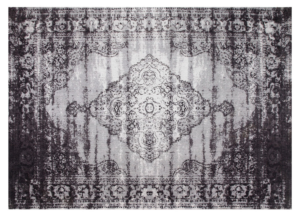 Brix Vloerkleed Katoen Zwart 240x170 cm-Rechthoekige vloerkleden-Livingfurn
