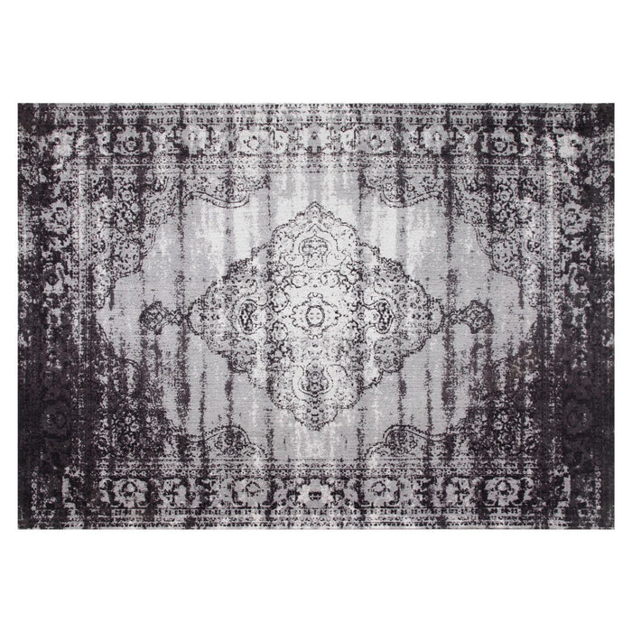 Brix Vloerkleed Katoen Zwart 240x170 cm-Rechthoekige vloerkleden-Livingfurn
