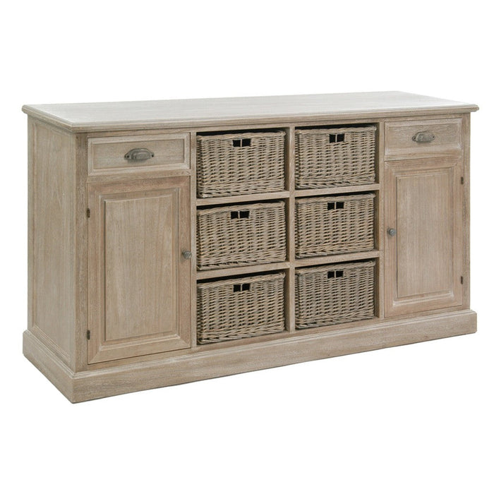 Buffet 6 Basket 2 Dr 2 D Wd Grey W-Dressoirs-J-Line