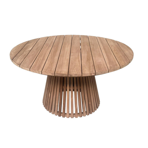 Buitentafel Cindo Teakhout Naturel hout 120 cm 120x120x75 cm-Tuinmeubels-Livingfurn
