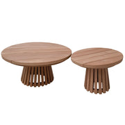 Buitentafel Cindo Teakhout Naturel hout 50 cm 50x50x40 cm-Tuinmeubels-Livingfurn