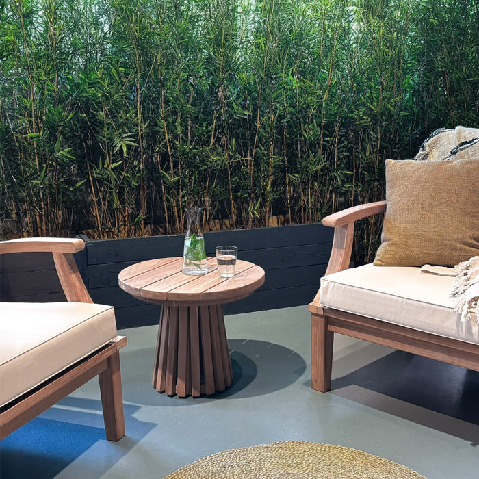 Buitentafel Cindo Teakhout Naturel hout 50 cm 50x50x40 cm-Tuinmeubels-Livingfurn