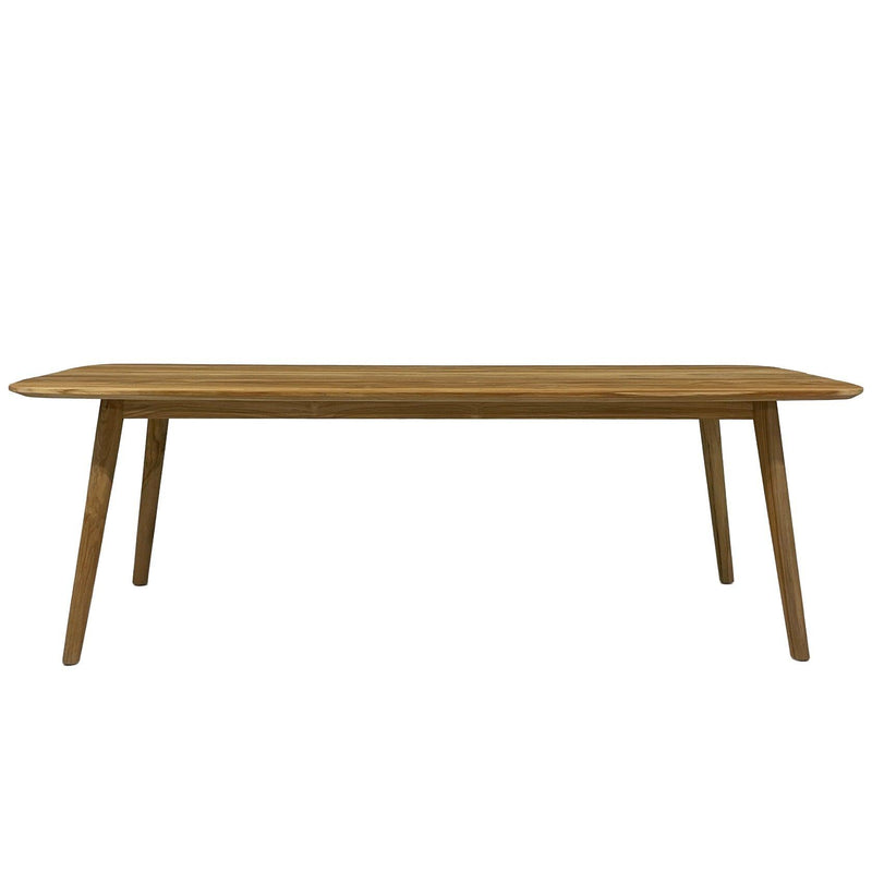 Buitentafel Lugano Teakhout Naturel hout 100x240 cm-Tuinmeubels-Livingfurn