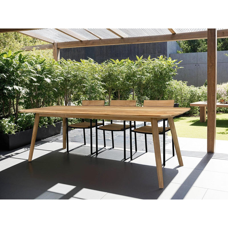 Buitentafel Lugano Teakhout Naturel hout 100x240 cm-Tuinmeubels-Livingfurn