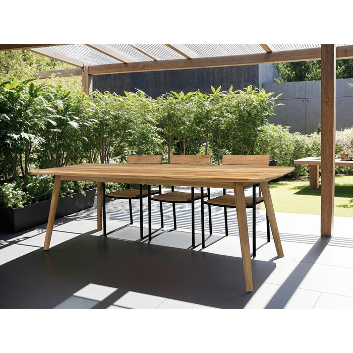 Buitentafel Lugano Teakhout Naturel hout 100x240 cm-Tuinmeubels-Livingfurn