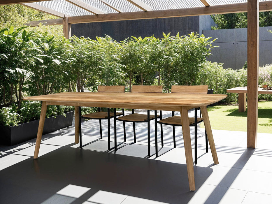 Buitentafel Lugano Teakhout Naturel hout 180x100 cm-Buitentafels-Livingfurn