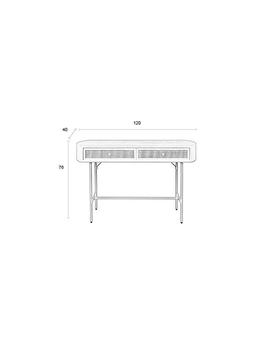 Bureau Amaya 2dr MDF Beige 40x120 cm-Consoletafels-Creating Home