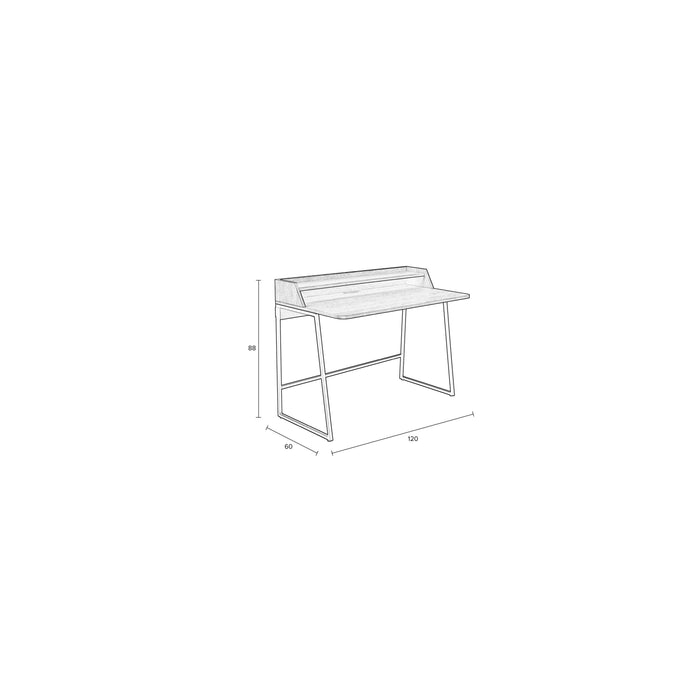 Bureau Giorgio Eikenfineer Naturel 120x60 cm