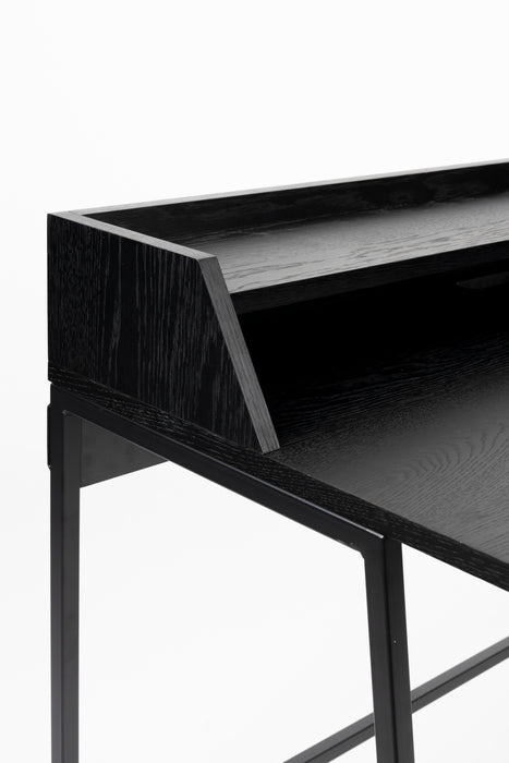 Bureau Giorgio Eikenfineer Zwart 120x60 cm-Bureaus-Creating Home