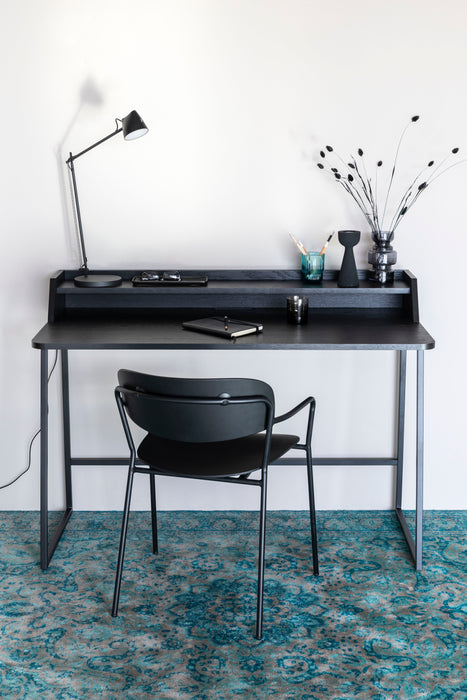 Bureau Giorgio Eikenfineer Zwart 120x60 cm-Bureaus-Creating Home