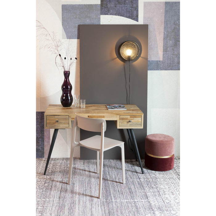 Bureau Leo Teak Hout Zwart 113x55.5 cm-Bureaus-Creating Home