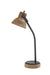 Bureaulamp 30x18x64 cm IMBERT hout bruin+mat zwart-Tafellampen-Light & Living