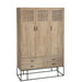 Cabinet 3Doors+4Drawers Woven Reed Mango Wood Natural-Opbergkasten-J-Line