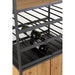 Cabinet For Wine Bottles + Glasses Metaal | Hout Natuurlijk-Wijnkasten-J-Line