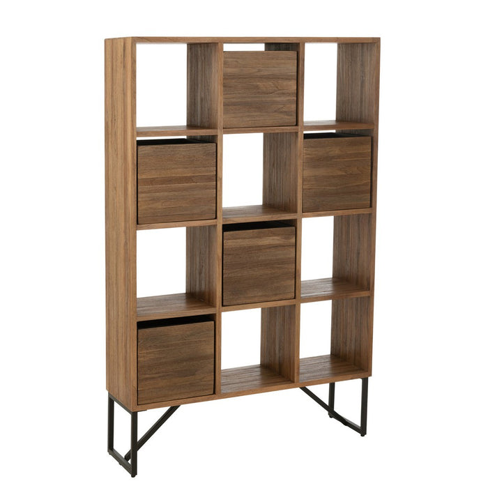 Cabinet met Lades Recycle Teak Natuurlijk-Vakkenkasten-J-Line