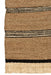 Carpet Braided Seagrass-Palm Leaf Natural/Black-Ronde vloerkleden-J-Line