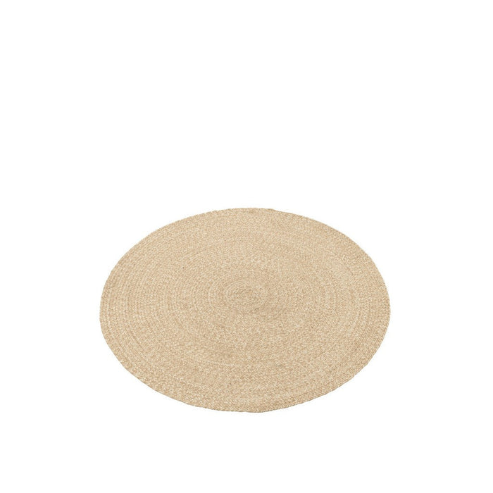 Carpet Miami Outdoor Poly Natural/White Small-Ronde vloerkleden-J-Line