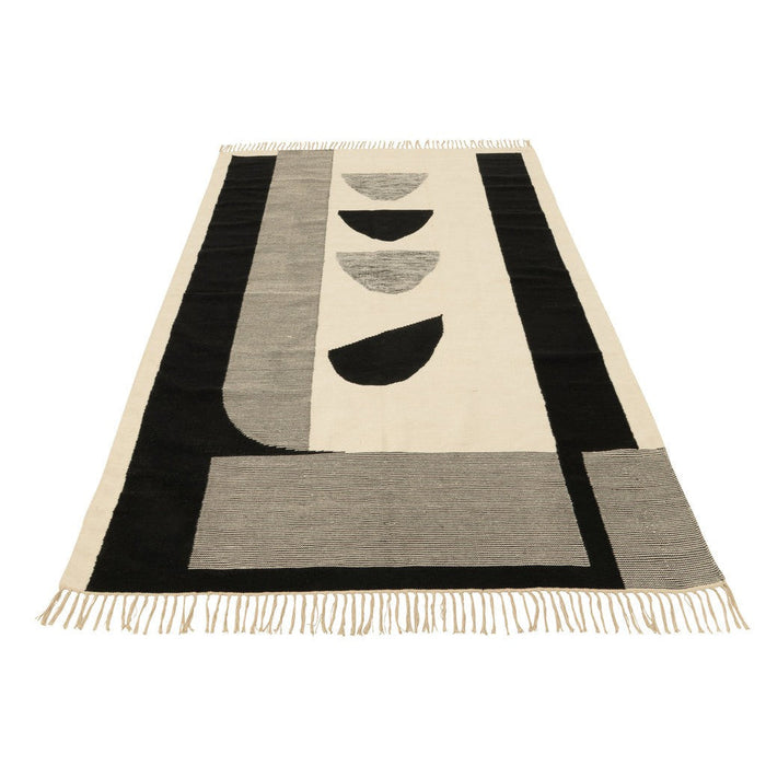 Carpet Tokyo Poly White/Black-Rechthoekige vloerkleden-J-Line