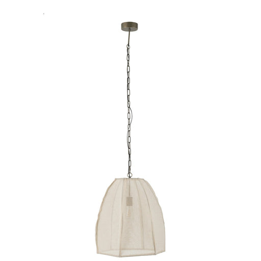 Ceiling Lamp Pear Linen/Iron White Small-Hanglampen-J-Line