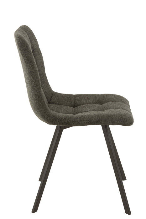 Chair Babette Textile/Metal Dark Grey-Eetkamerstoelen-J-Line