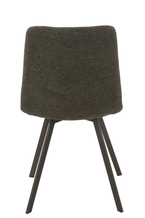 Chair Babette Textile/Metal Dark Grey-Eetkamerstoelen-J-Line