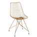 Chair Charlotte Metal Gold-Eetkamerstoelen-J-Line