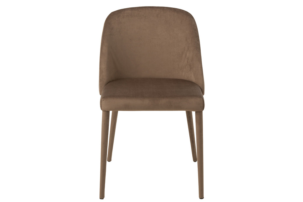 Chair Charlotte Textile/Metal Brown-Eetkamerstoelen-J-Line