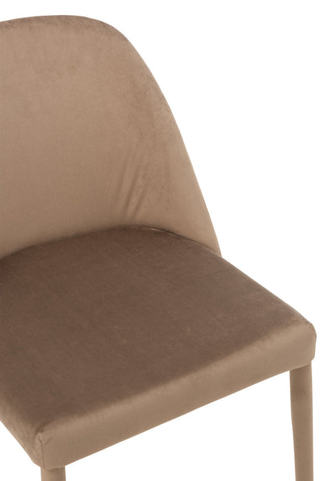 Chair Charlotte Textile/Metal Brown-Eetkamerstoelen-J-Line