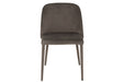 Chair Charlotte Textile/Metal Middle Grey-Eetkamerstoelen-J-Line