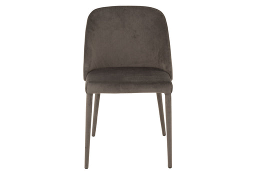 Chair Charlotte Textile/Metal Middle Grey-Eetkamerstoelen-J-Line