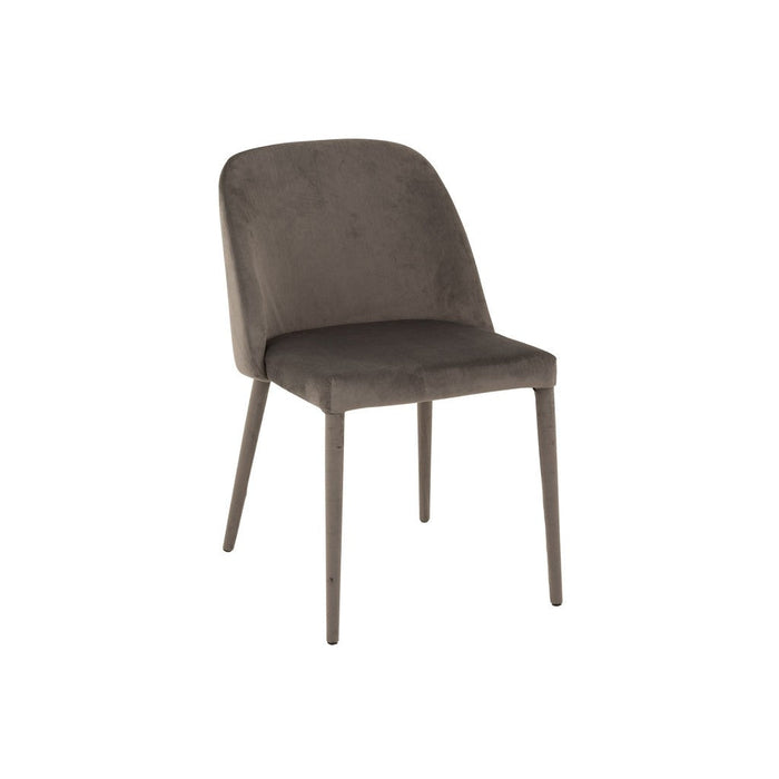 Chair Charlotte Textile/Metal Middle Grey-Eetkamerstoelen-J-Line