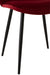 Chair Claire Metal/Textile Burgundy-Eetkamerstoelen-J-Line