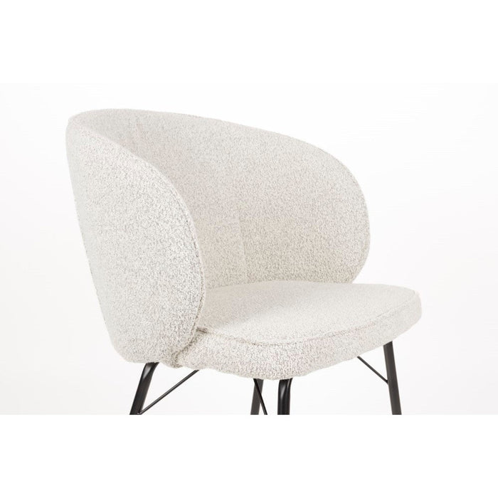 Chair Joa Beige met zwarte poten-Eetkamerstoelen-Creating Home