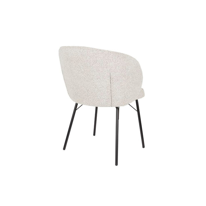 Chair Joa Beige met zwarte poten-Eetkamerstoelen-Creating Home