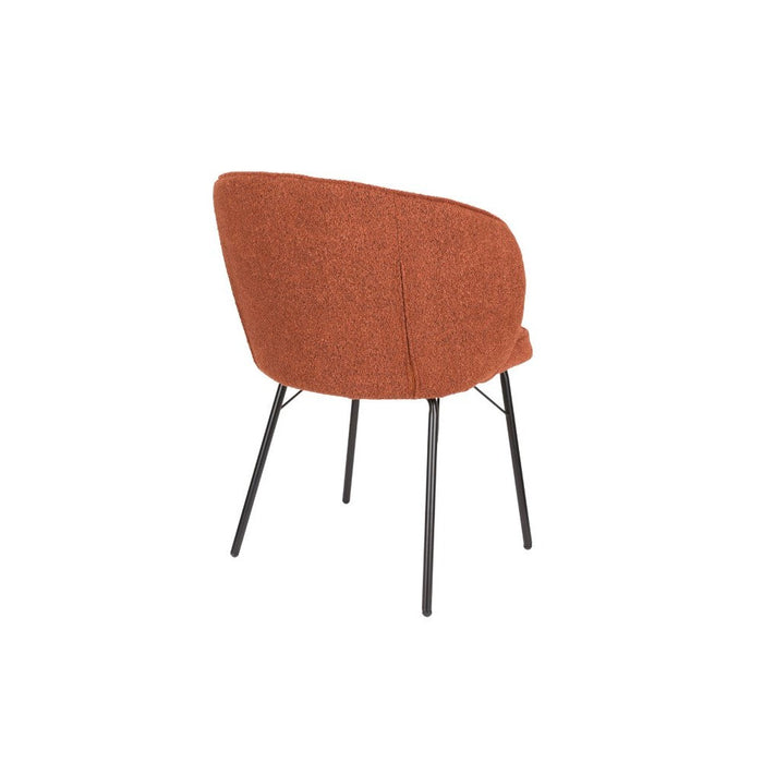 Chair Joa Terra met zwarte poten-Eetkamerstoelen-Creating Home