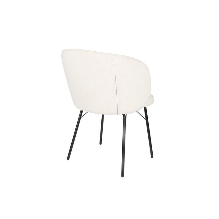 Chair Joa Wit | met zwarte poten-Eetkamerstoelen-Creating Home