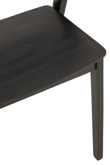 Chair Laga Oak Wood/Plywood Black-Eetkamerstoelen-J-Line