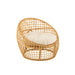 Chair Lise+Cushion 1 Person Rattan/Textile Natural/White-Fauteuils-J-Line