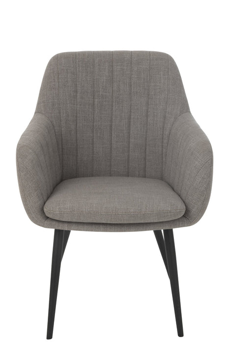 Chair Miles Steel/Foam Grey-Eetkamerstoelen-J-Line