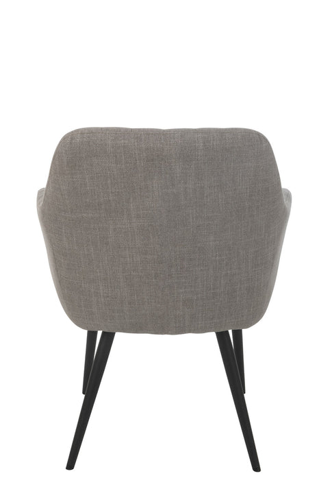 Chair Miles Steel/Foam Grey-Eetkamerstoelen-J-Line