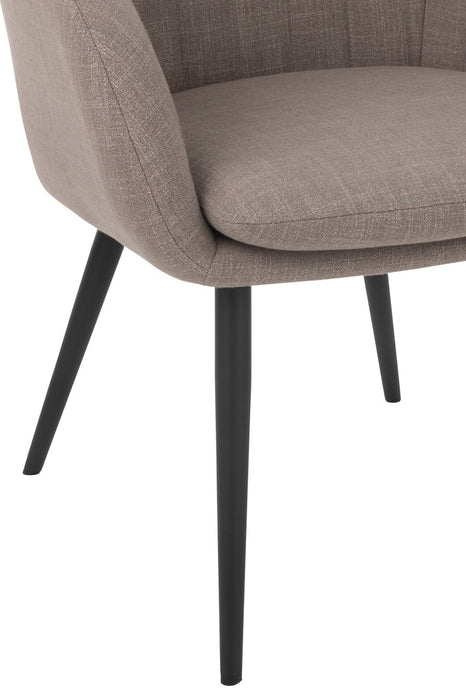 Chair Miles Steel/Foam Taupe-Eetkamerstoelen-J-Line